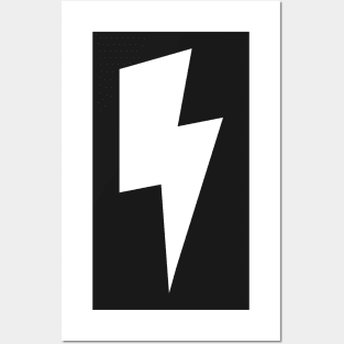 White Lightning Bolt Posters and Art